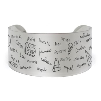 Brazalete profesor con nombres de alumnos