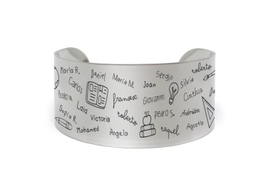 Brazalete profesor con nombres de alumnos