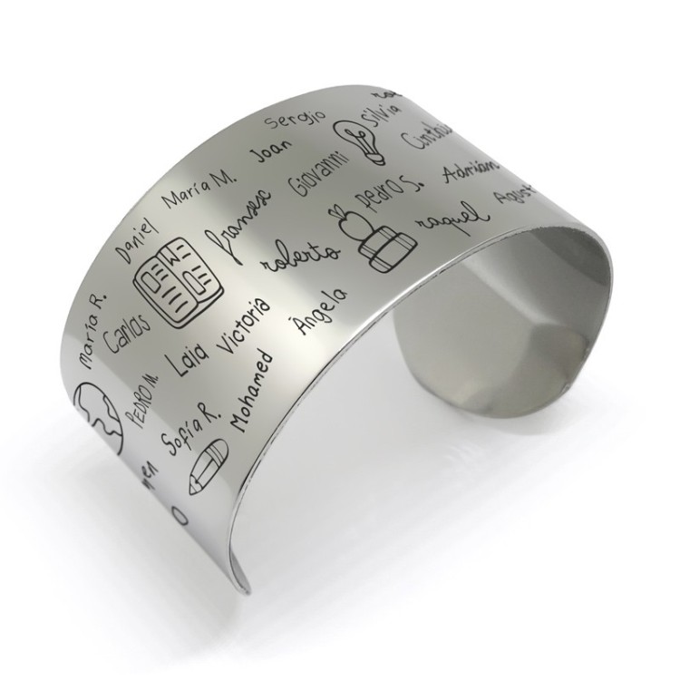 Brazalete profesor con nombres de alumnos