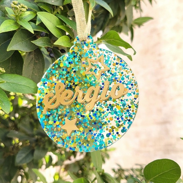 Bola Navidad Glitter