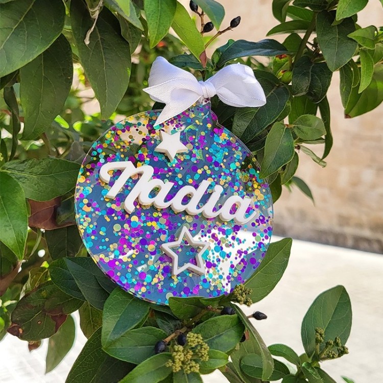 Bola Navidad Glitter