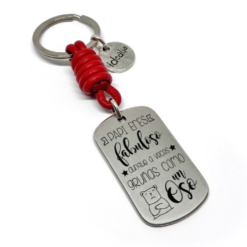 Llavero Papi Eres Fabuloso Aunque A Veces Gruñas Como Un Oso - Idealia® Regalos Personalizados
