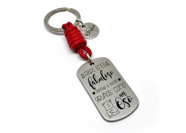 Llavero Papi Eres Fabuloso Aunque A Veces Gruñas Como Un Oso - Idealia® Regalos Personalizados
