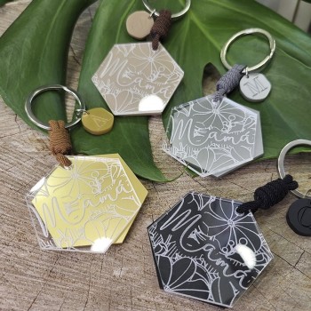 Llavero Mamá Hexagonal