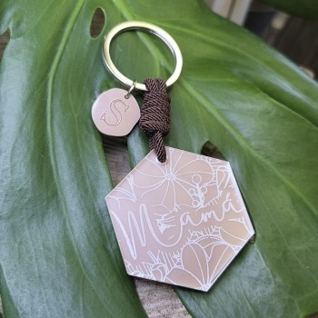 Llavero Mamá Hexagonal