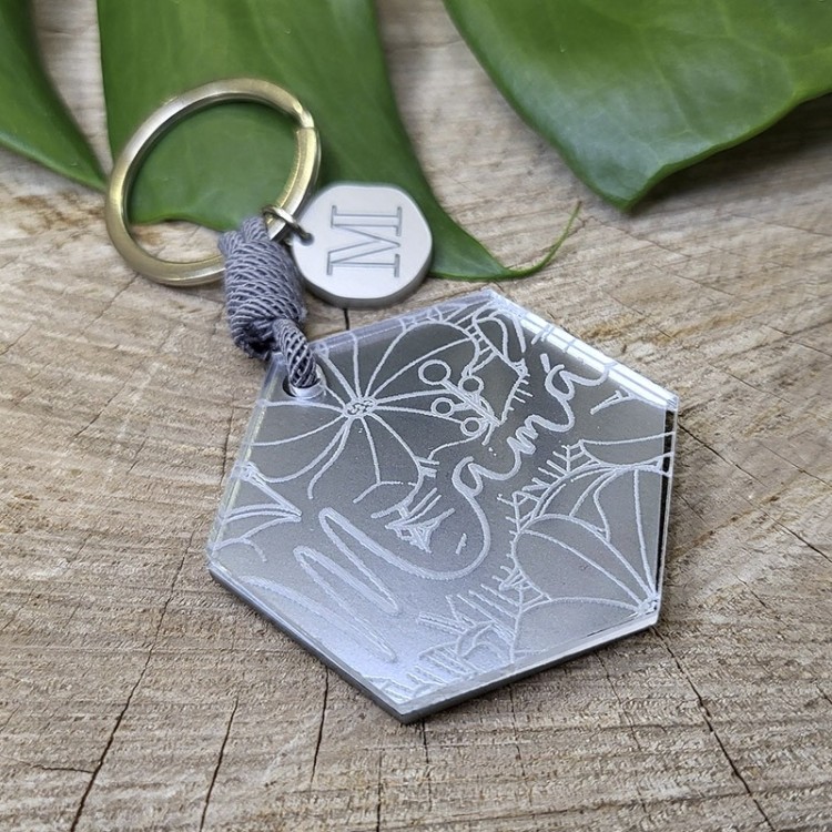 Llavero Mamá Hexagonal