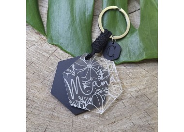 Llavero Mamá Hexagonal