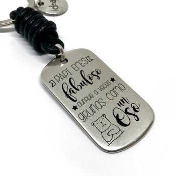 Llavero Papi Eres Fabuloso Aunque A Veces Gruñas Como Un Oso - Idealia® Regalos Personalizados