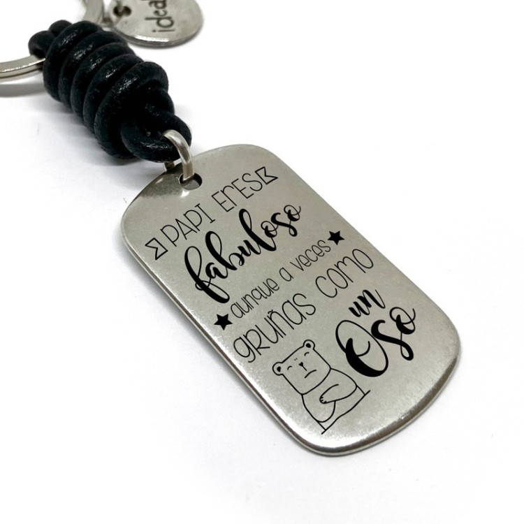 Llavero Papi Eres Fabuloso Aunque A Veces Gruñas Como Un Oso - Idealia® Regalos Personalizados