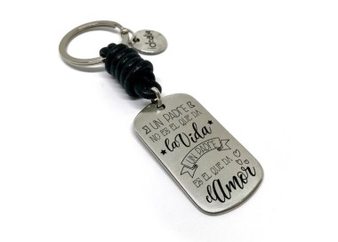 Llavero Un Padre No Es El Que Da La Vida Un Padre Es El Que Da El Amor - Idealia® Regalos Personalizados
