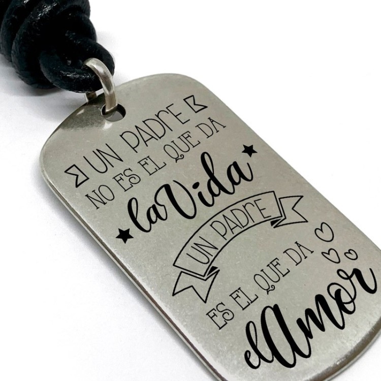 Llavero Un Padre No Es El Que Da La Vida Un Padre Es El Que Da El Amor - Idealia® Regalos Personalizados