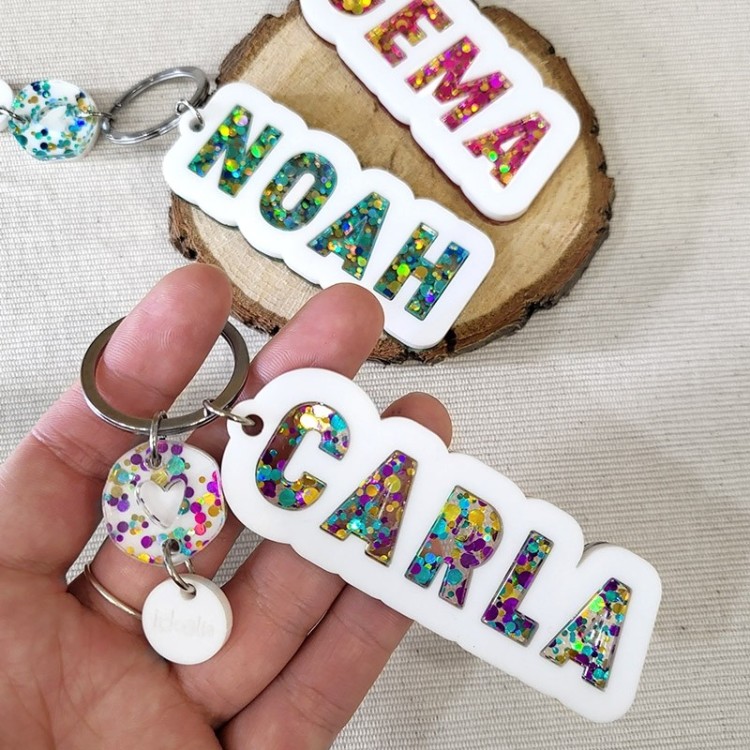 Llavero Glitter Nombre