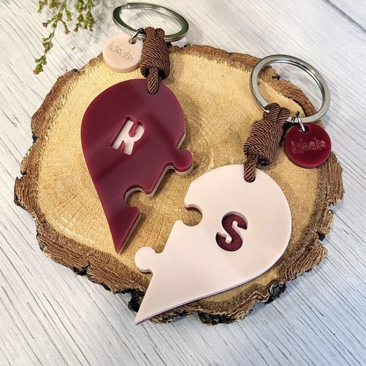 Llaveros Puzzle Corazón