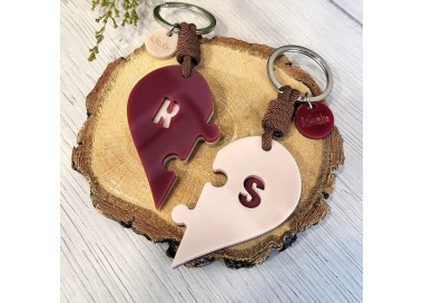 Llaveros Puzzle Corazón