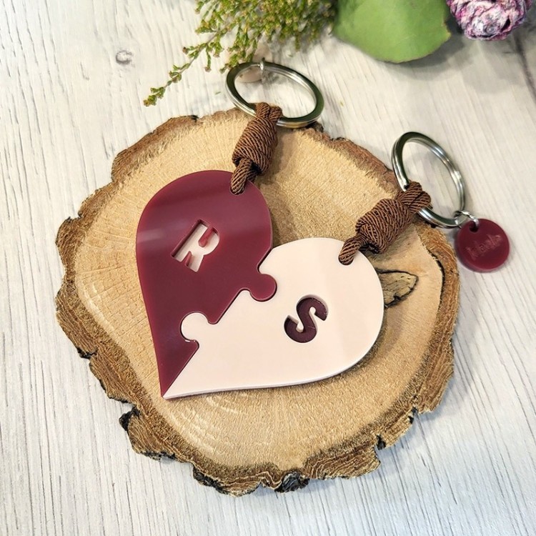 Llaveros Puzzle Corazón