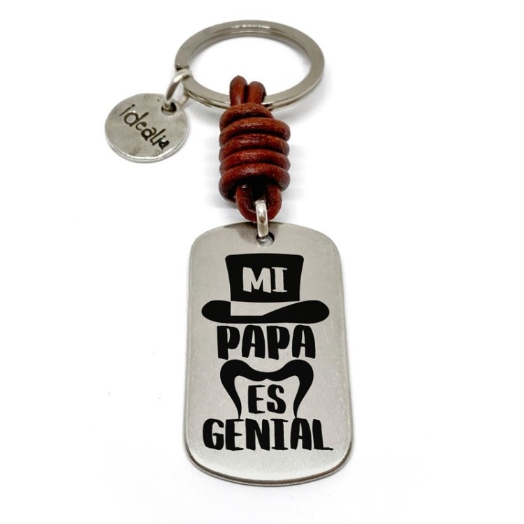 Llavero Mi Papa Es Genial - Idealia® Regalos Personalizados