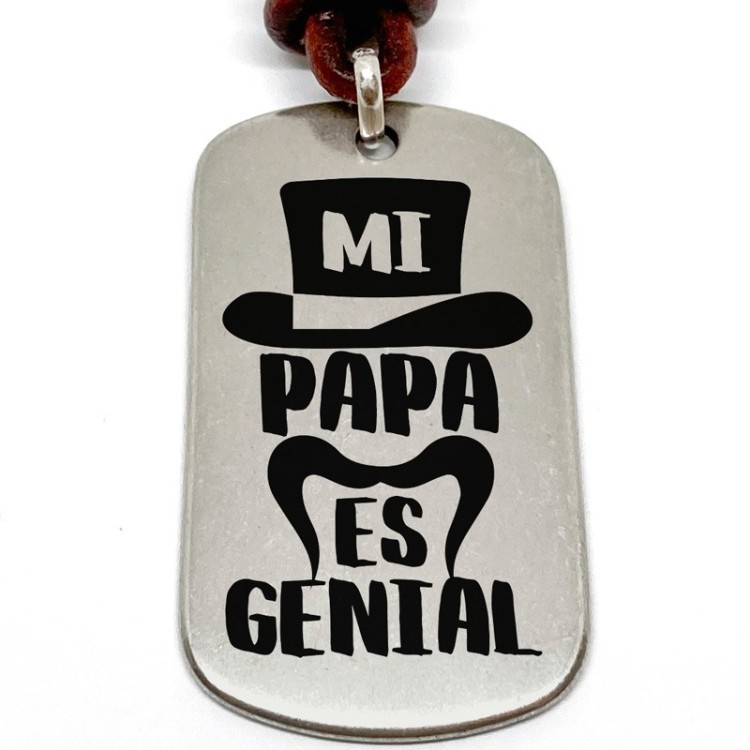 Llavero Mi Papa Es Genial - Idealia® Regalos Personalizados