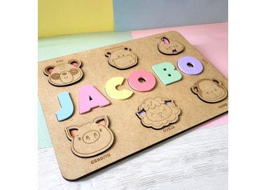 Puzzle Nombre Animalitos