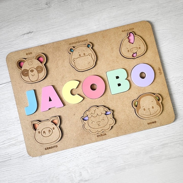 Puzzle Nombre Animalitos