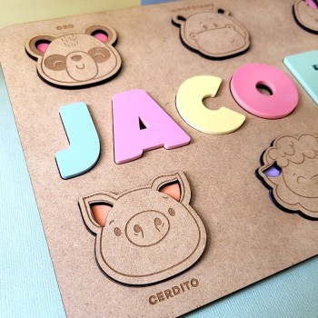 Puzzle Nombre Animalitos