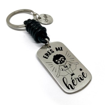 Llavero Eres Mi Heroe - Idealia® Regalos Personalizados