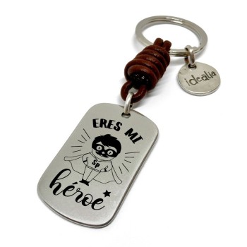 Llavero Eres Mi Heroe - Idealia® Regalos Personalizados