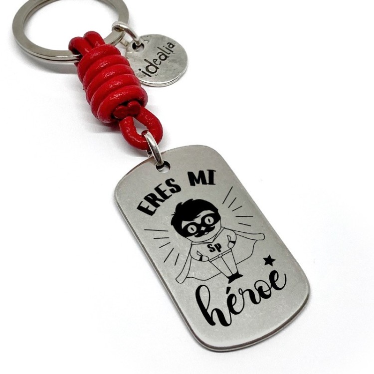 Llavero Eres Mi Heroe - Idealia® Regalos Personalizados