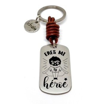 Llavero Eres Mi Heroe - Idealia® Regalos Personalizados