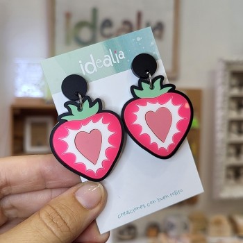 Pendientes Fresa