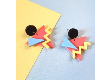 Pendientes Pop Frambuesa