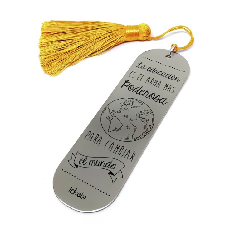 Marca Páginas Cambiar el Mundo Pompón - Idealia® Regalos Personalizados
