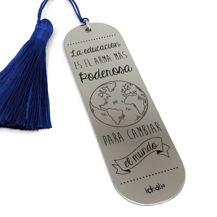 Marca Páginas Cambiar el Mundo Pompón - Idealia® Regalos Personalizados