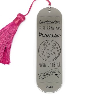 Marca Páginas Cambiar el Mundo Pompón - Idealia® Regalos Personalizados