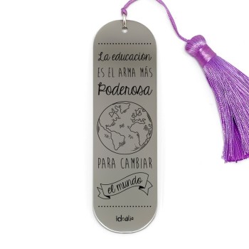 Marca Páginas Cambiar el Mundo Pompón - Idealia® Regalos Personalizados