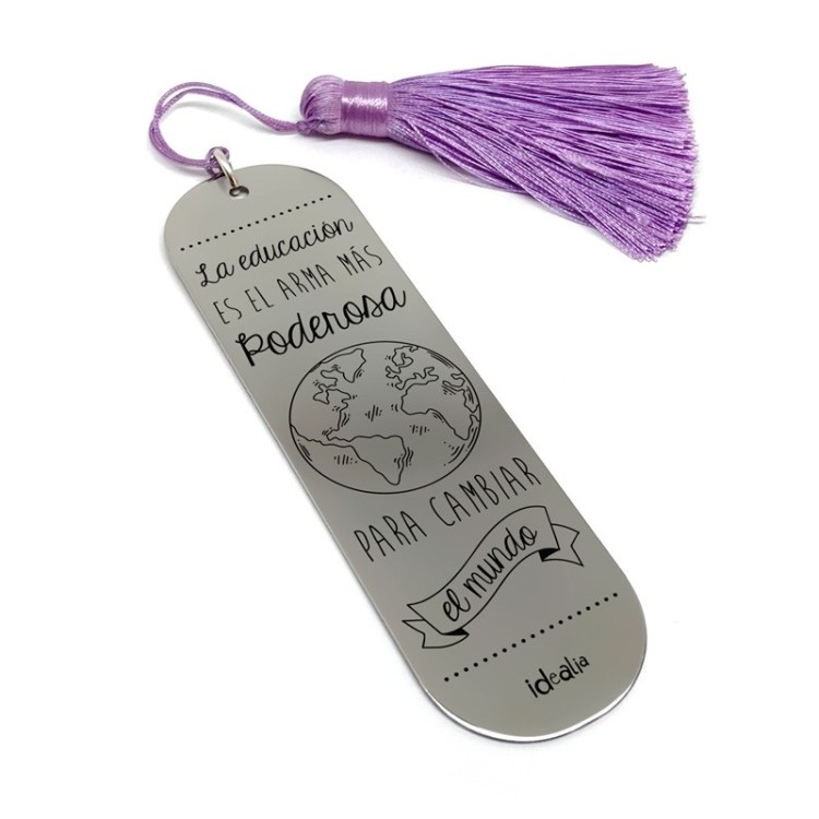 Marca Páginas Cambiar el Mundo Pompón - Idealia® Regalos Personalizados