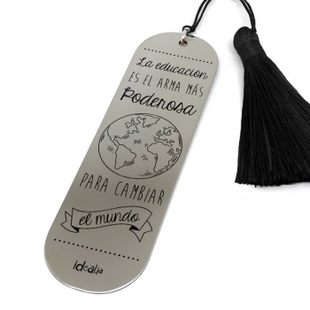 Marca Páginas Cambiar el Mundo Pompón - Idealia® Regalos Personalizados