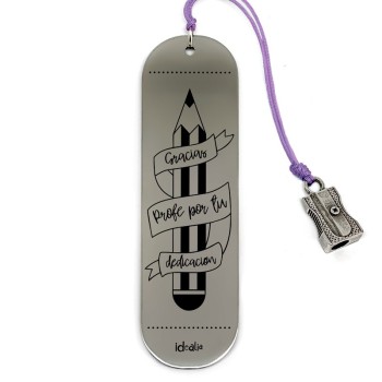 Marca Páginas Gracias Profe Sacapuntas - Idealia® Regalos Personalizados