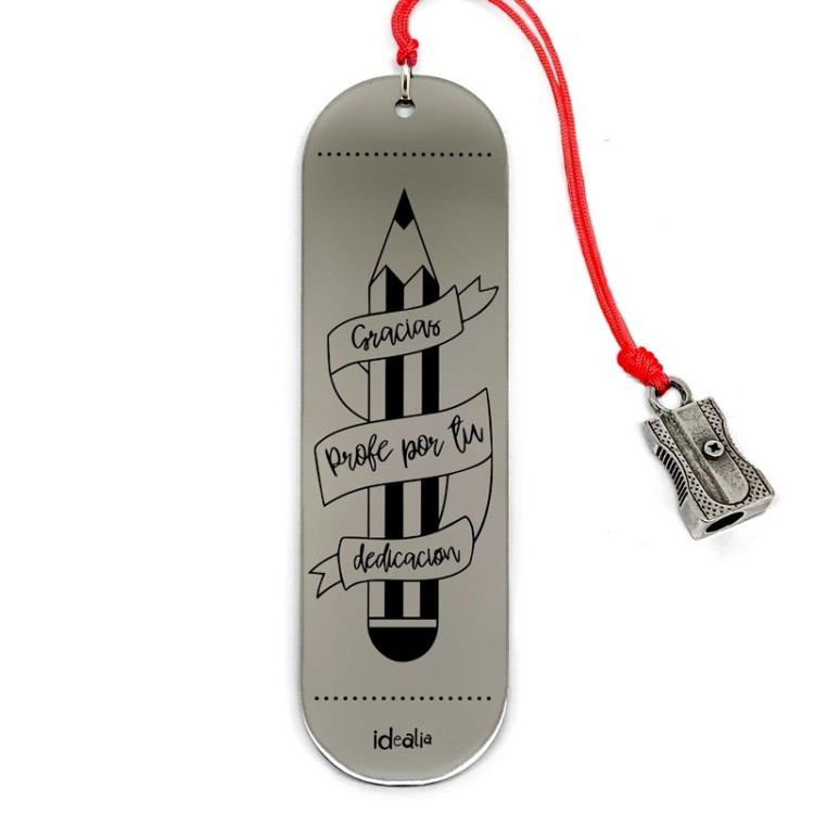 Marca Páginas Gracias Profe Sacapuntas - Idealia® Regalos Personalizados
