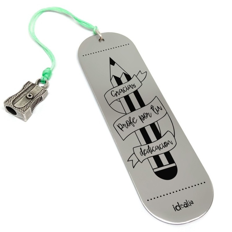 Marca Páginas Gracias Profe Sacapuntas - Idealia® Regalos Personalizados