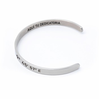 Brazalete Fino Coordenadas - Idealia® Regalos Personalizados