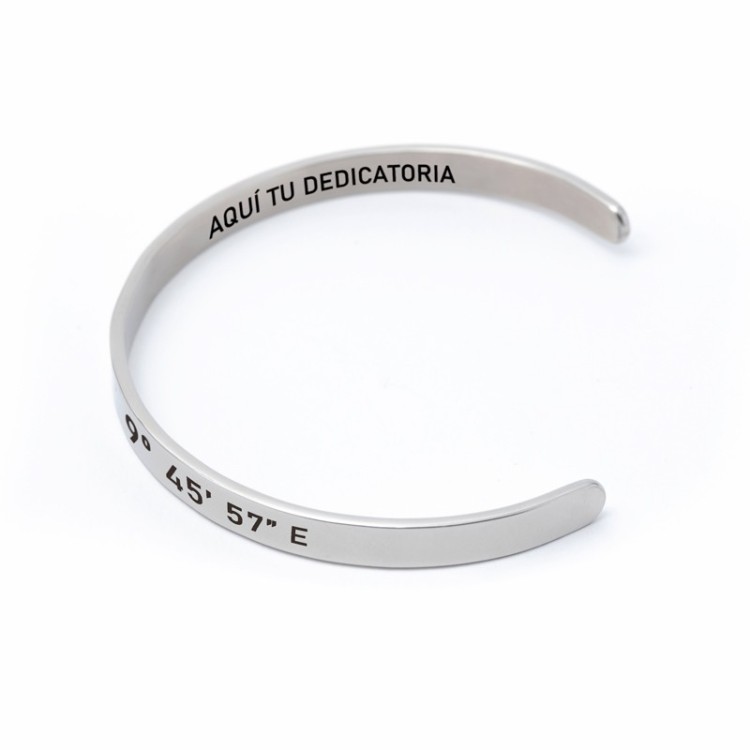 Brazalete Fino Coordenadas - Idealia® Regalos Personalizados