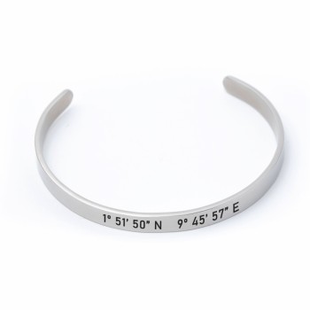 Brazalete Fino Coordenadas - Idealia® Regalos Personalizados