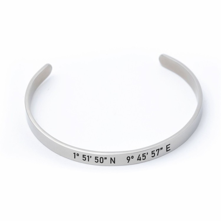 Brazalete Fino Coordenadas - Idealia® Regalos Personalizados