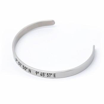 Brazalete Fino Coordenadas - Idealia® Regalos Personalizados