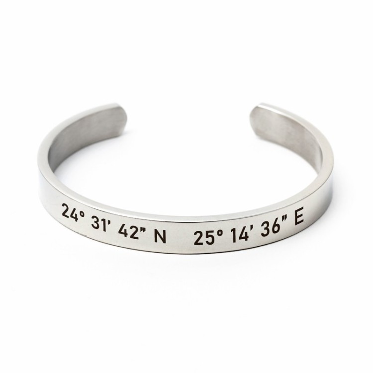 Brazalete Ancho Coordenadas - Idealia® Regalos Personalizados