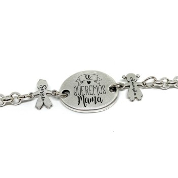 Pulsera Cadena Mamá Hijos - Idealia® Regalos Personalizados